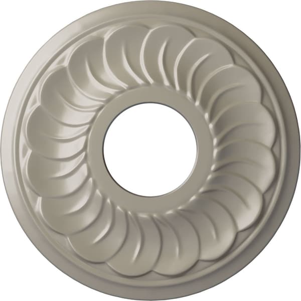 Ekena Millwork Blackthorn Ceiling Medallion (Fits Canopies up to 4 7/8"), 11 3/4"OD x 3 5/8"ID x 1"P, Pearl White CM11BLPWS - main